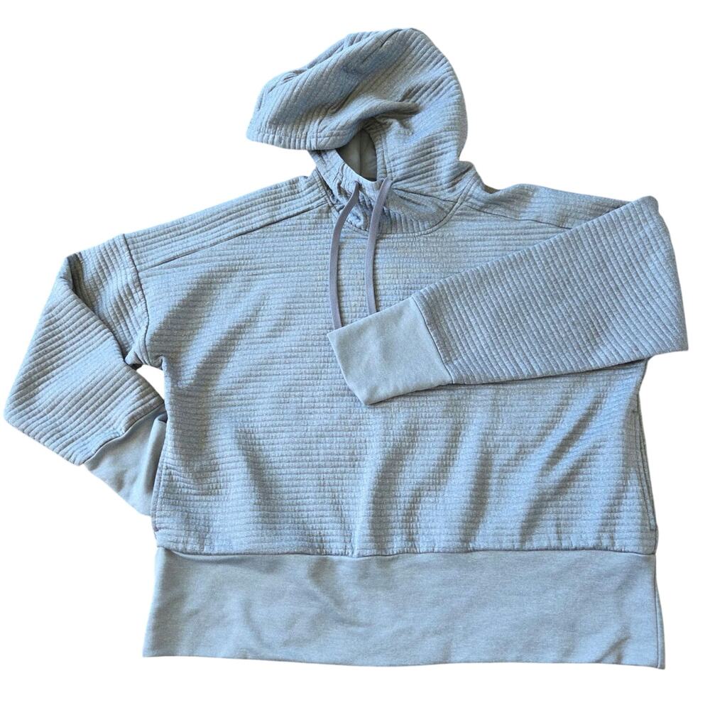 Nike Dri-Fit cowl neck ribbed boxy hoodie sweatshirt gray size medium